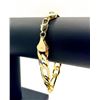 Image 4 : Sharp 14.5 Gram 14 Kt Yellow Gold Plate Italian Figaro Bracelet Bracelet
