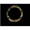 Image 6 : Sharp 14.5 Gram 14 Kt Yellow Gold Plate Italian Figaro Bracelet Bracelet