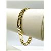 Image 7 : Sharp 14.5 Gram 14 Kt Yellow Gold Plate Italian Figaro Bracelet Bracelet