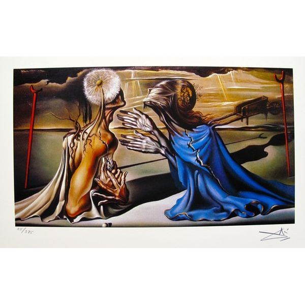 Salvador Dali TRISTAN AND ISOLDE Facsimile Signed & Numbered Giclee