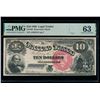Image 1 : 1880 $10 Jackass Legal Tender Note PMG 63