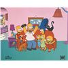 Image 1 : THE SIMPSONS Family Portrait Sericel Animation Art Cel