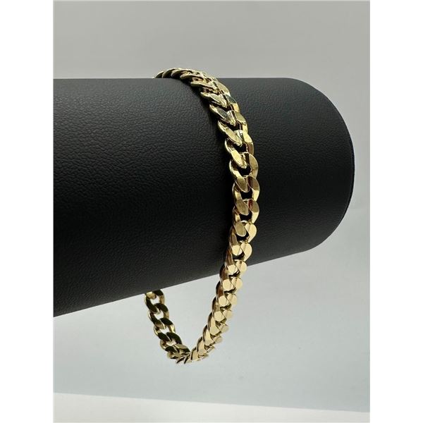 14.2  Gram 14 Kt Yellow Gold Plate Cuban Link Bracelet