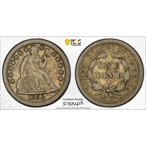 1852-O Seated Liberty Dime PCGS VF35