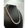 Image 1 : 18KT White Gold Plated 69ctw Azotic Blue Moissanite Tennis Necklace