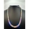Image 2 : 18KT White Gold Plated 69ctw Azotic Blue Moissanite Tennis Necklace