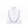 Image 5 : 18KT White Gold Plated 69ctw Azotic Blue Moissanite Tennis Necklace