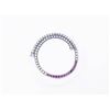 Image 8 : 18KT White Gold Plated 69ctw Azotic Blue Moissanite Tennis Necklace