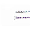 Image 9 : 18KT White Gold Plated 69ctw Azotic Blue Moissanite Tennis Necklace