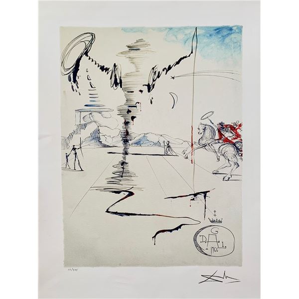 Salvador Dali CHEVALIER Facsimile Signed Limited Edition Giclee