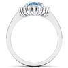 Image 4 : 14KT White Gold 0.96ct Aquamarine and Diamond Ring
