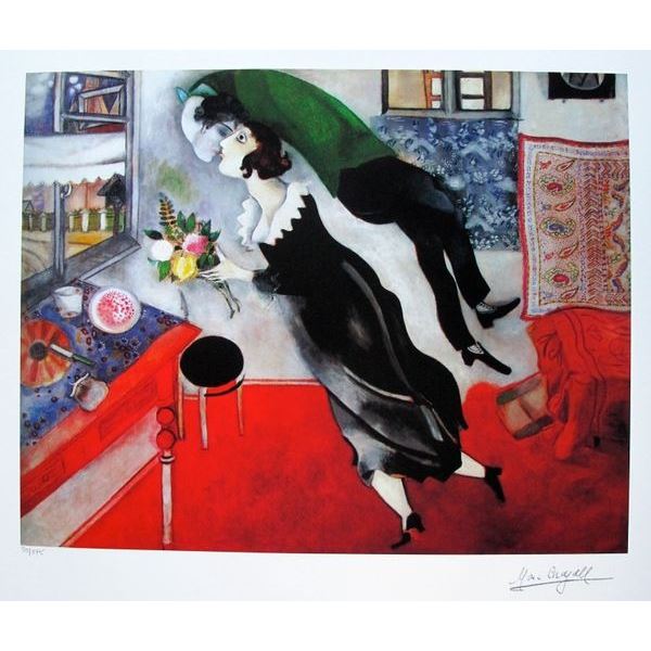 Marc Chagall BIRTHDAY Facsimile Signed Limited Edition Giclee