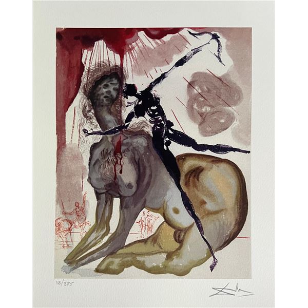 Salvador Dali Divine Comedy MINOTAUR Facsimile Signed Numbered Giclee