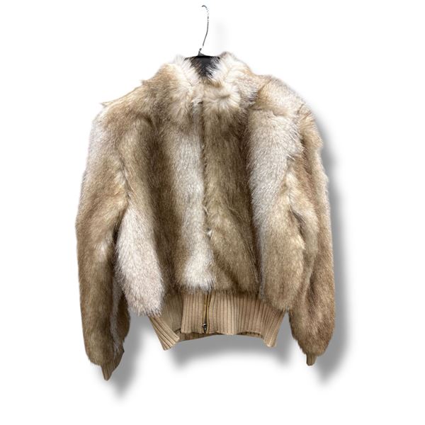 Maeve Ladies Faux Fur Crop Coat (size  S) - new in pack retail $188 CAD