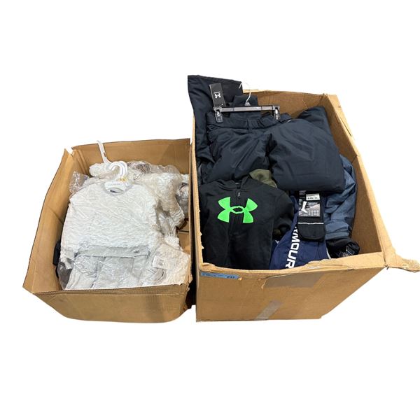 2 boxes of new clothing - Kids Calvin Klein, Under Armour