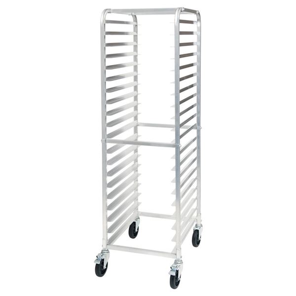 New Winco Aluminum 20 tier Sheet Pan Rack on castors