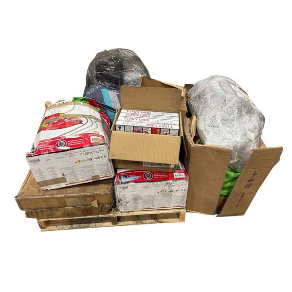 Pallet of Costco Returns - Water Sports rafts & gear, Tipsy Land game boards (new)