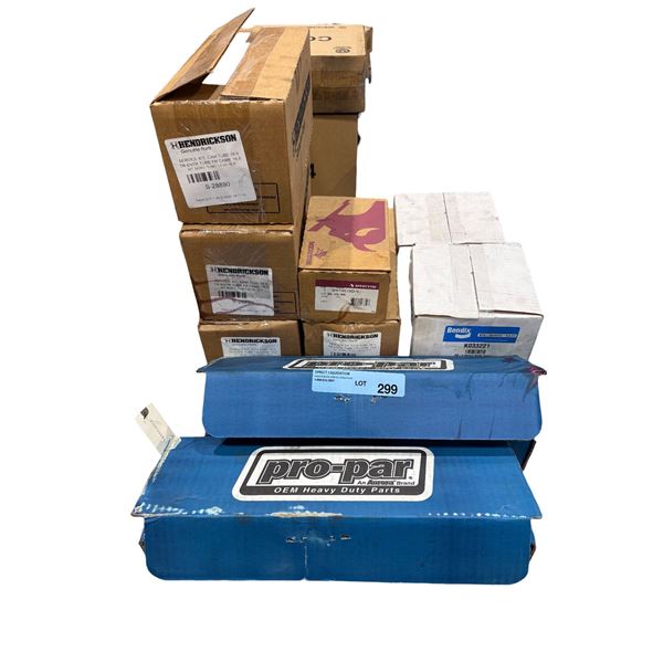 Group of assorted mechanical parts - Pro-par premium camshafts, Hendrickson service kit, Bendix 5 sp