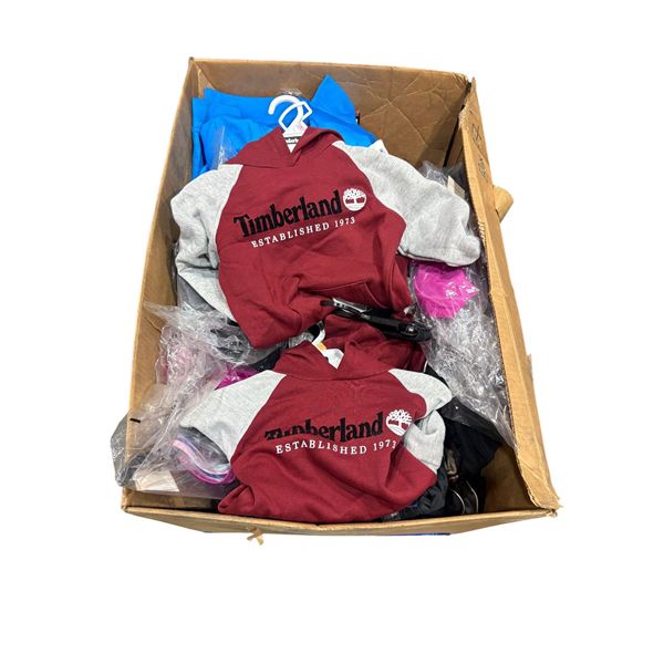 Box full of assorted kids clothing - new with tags