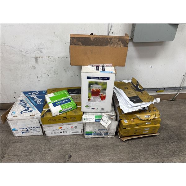 Group of Various Paper etc, beverage dispenser empty box