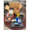 Image 1 : Group of Various Tools - DeWalt Cordless Drill/Driver, w/DeWalt Charger, Craftsman Box w/Bits, Box o