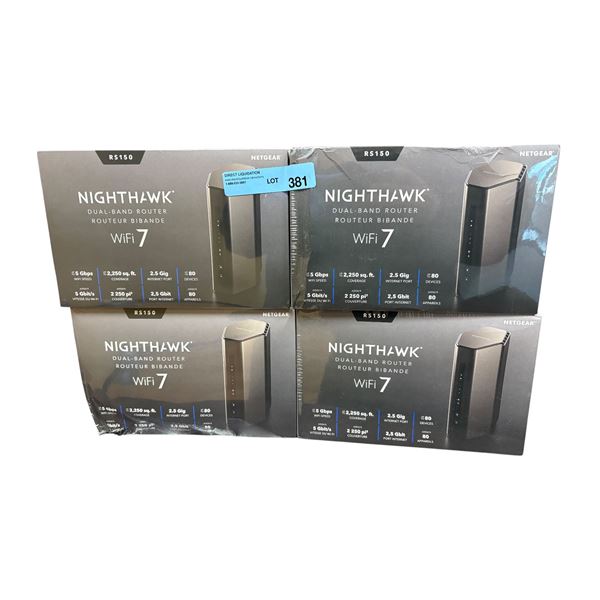 Group of 4x NightHawk Dual Band Router Wifi 7