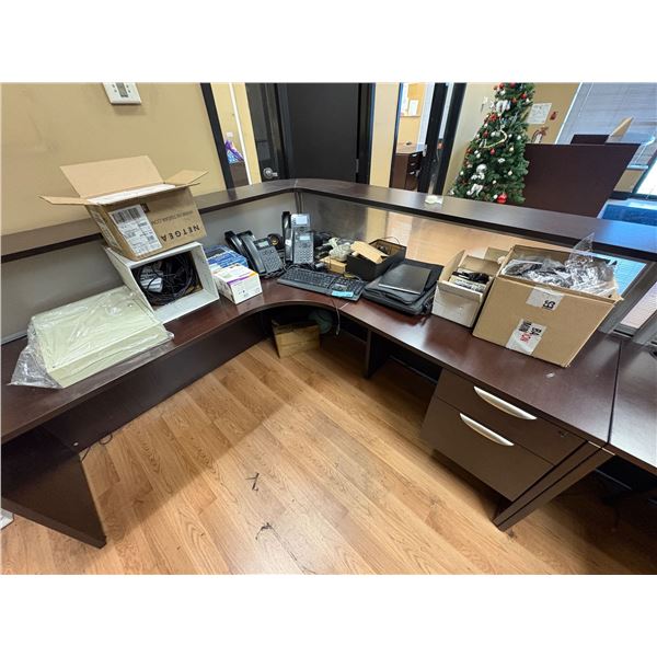 Group of Misc - Keyboards, Office Phones, Stone Bow Rings, Wifi Range Extender, Barcode Scanner, Mou