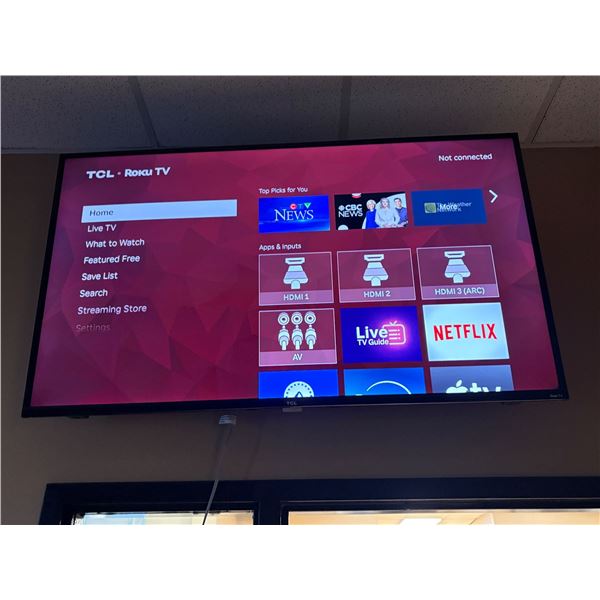 TCL Roku TV (Working Condition Model - Model  555425-CA No Remote)