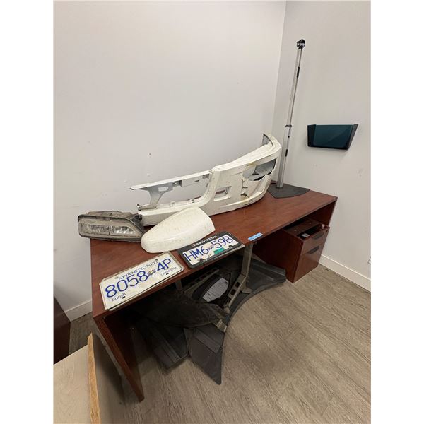 Group of Assorted Car Parts & License Plates