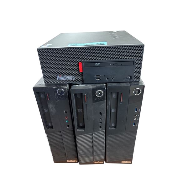 Group of 4 ThinkCentre PC's
