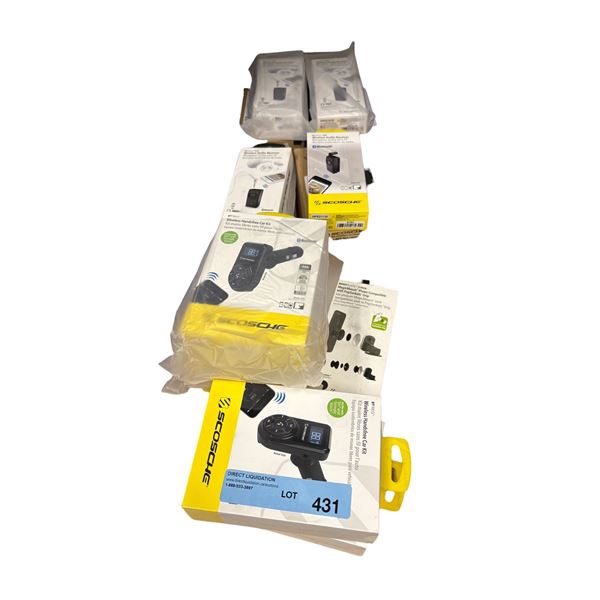 Group of Misc - Wireless Audio Receiver, Wireless Handsfree Car Kit, Popsocket Grips, Etc.