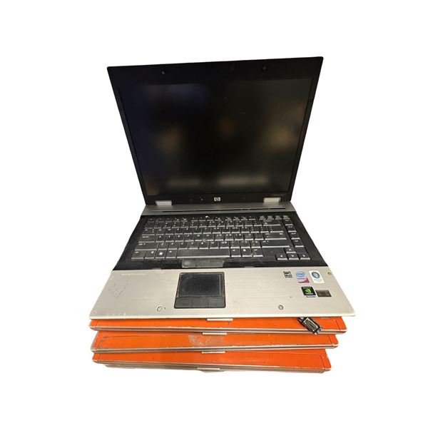 Group of HP laptops