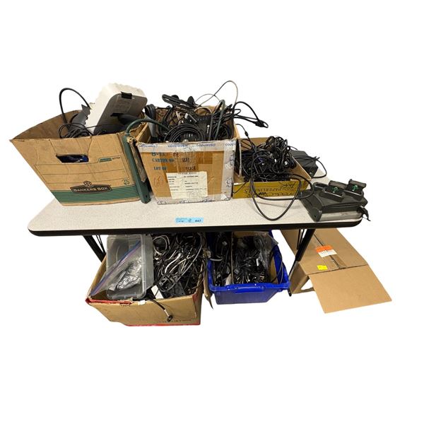 Large Group of Various Electronics - Cables, Speaker, Phone Charger, Ethernet Cables, Etc.