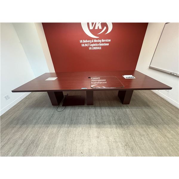 Conference room table with electric ports