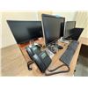 Image 2 : Group of Assorted Monitors, PC, & Keyboards - 3x Dell Monitors, ThinkCentre PC, Office Phones, Etc.