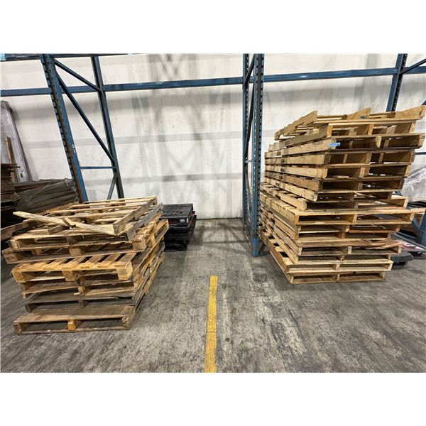 Large Group of Pallets Various Sizes - 30x86, 44x83, 48x40, Etc.
