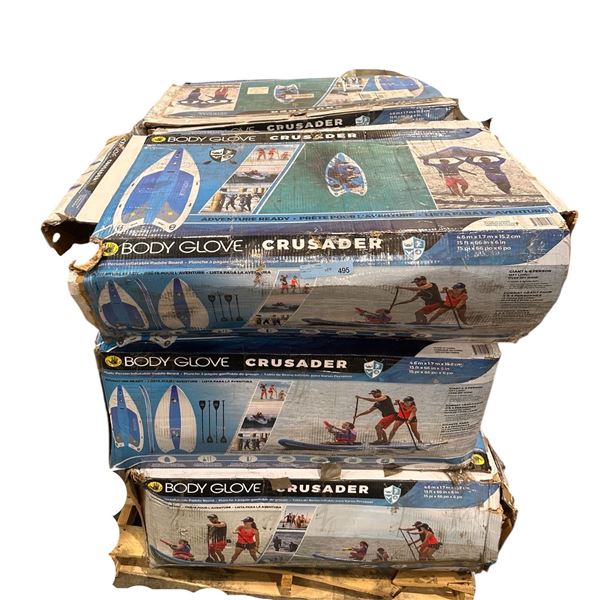 Pallet of Costco Returns Body Glove Crusader in Box Paddle Boards