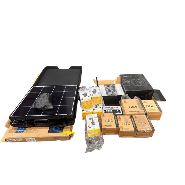 Group of Misc - Universal Phone Mount, Communication Hub, HS2 ATHS1A-4PKSP, Rover Charge Controller,