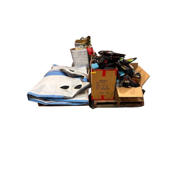 Pallet of Costco Returns Assorted Water Sport Equip & Gear - Life Jackets, Paddle Board, Etc.