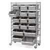 Image 1 : Box of 7-Tier NSF Steel Wire 16 Bin Rack Storage Shelving