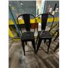 Image 2 : Group of 2 Black Bar Stool Chairs (46" H x 12" D)