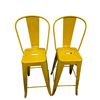 Image 1 : Group of 2 Yellow Bar Stool Chairs (46" H x 12" D)