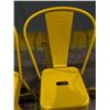 Image 3 : Group of 2 Yellow Bar Stool Chairs (46" H x 12" D)