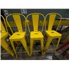 Image 2 : Group of 3 Yellow Bar Stool Chairs (46" H x 12" D)