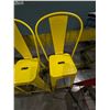 Image 3 : Group of 3 Yellow Bar Stool Chairs (46" H x 12" D)
