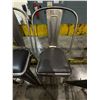 Image 2 : Group of 4 metal Grey Bar Stool Chairs with leather cushion seat (46" H x 15" D seat to Ground 30.5i
