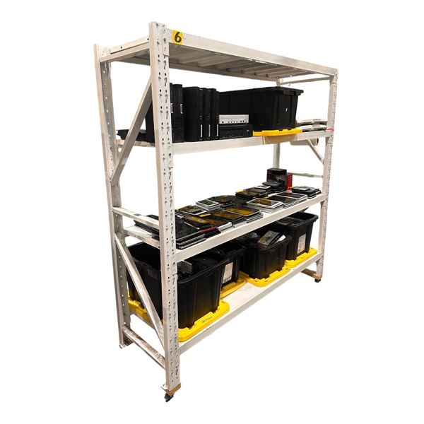 White Shelving Rack with castors(Approx. 80in W x 23.6in D x 82in H Rack Only)