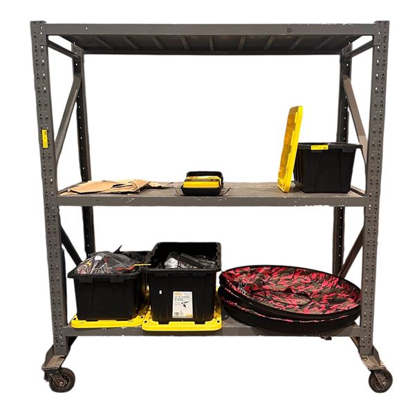 Grey Shelving Rack (Approx. 79in W x 30in D x 86in H Rack Only)