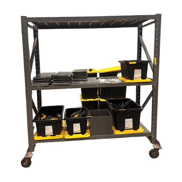 Grey Shelving Rack (Approx. 79in W x 30in D x 86in H Rack Only)