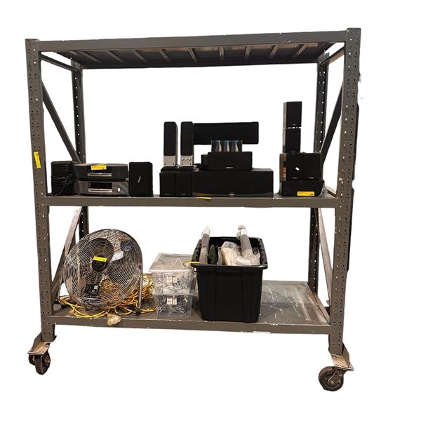 Grey Shelving Rack (Approx. 79in W x 30in D x 86in H)